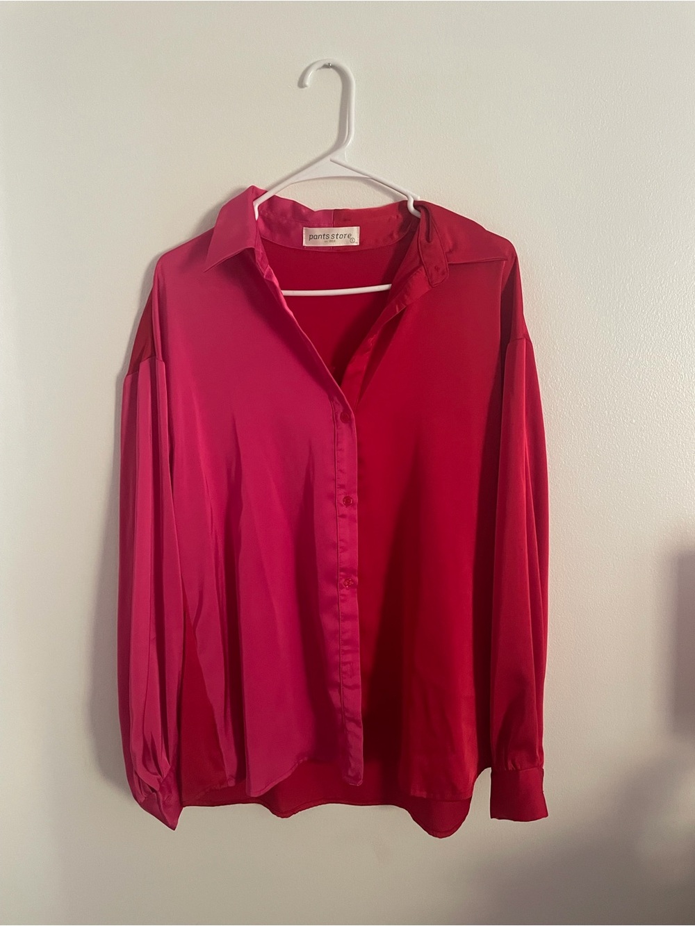 Pants Store Two-Tone Pink Button-Down Shirt Size S